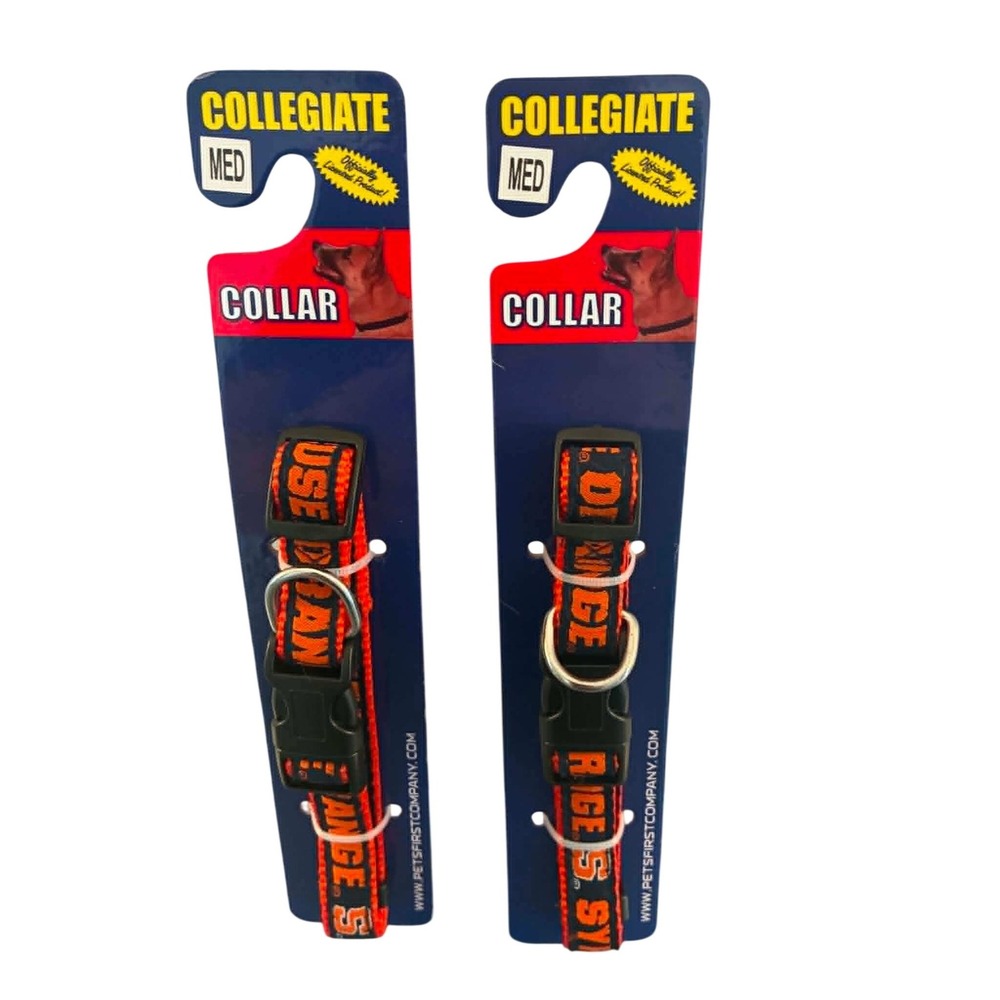 Pets First Syracuse Orange Dog Collar Medium Orange NWT Collegiate NCAA 2 Pack